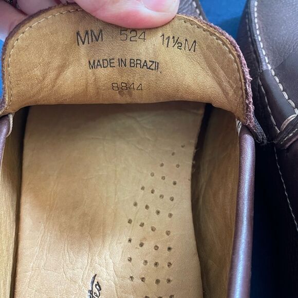 Massimo Matteo Firenze Shoes Men’s 10.5 M Brown Leather Driver Penny Loafers - Picture 9 of 9